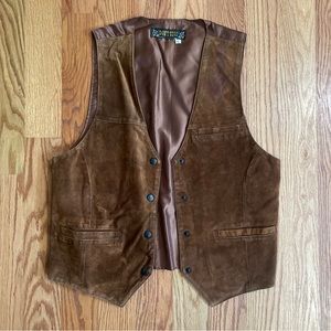 Vintage 1980 Don’t Stop Leather Biker / Cowboy Vest sz L